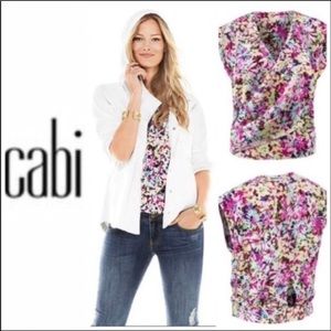 CAbi  Eden Floral wrap blouse